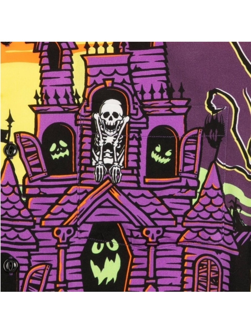Mickey Mouse & Friends Halloween WovenShort Sleeve Graphic Disney Store - Picture 2 of 7